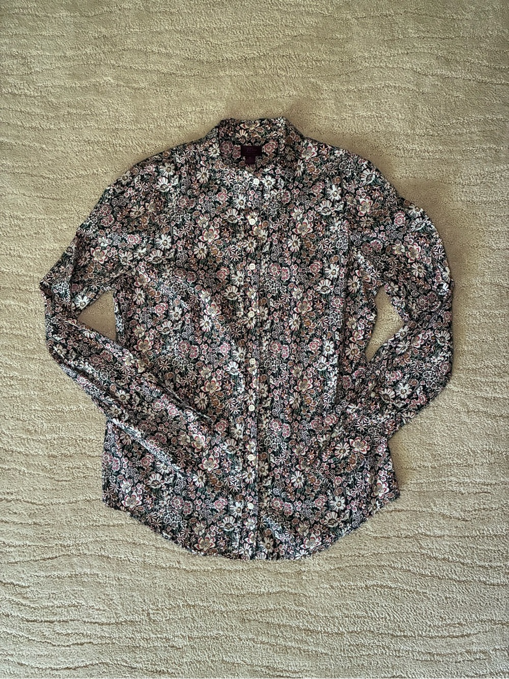 J.Crew Liberty Fabric 6 Floral Cotton Business Casual Button Up Preppy Slim